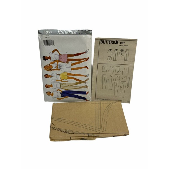 Butterick 4057 Misses Shorts & Pants Sewing Pattern Size 18-22 Vintage - Picture 4 of 5